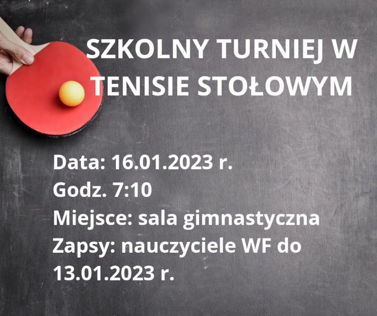 Szkony Turniej w tenisie stołowym