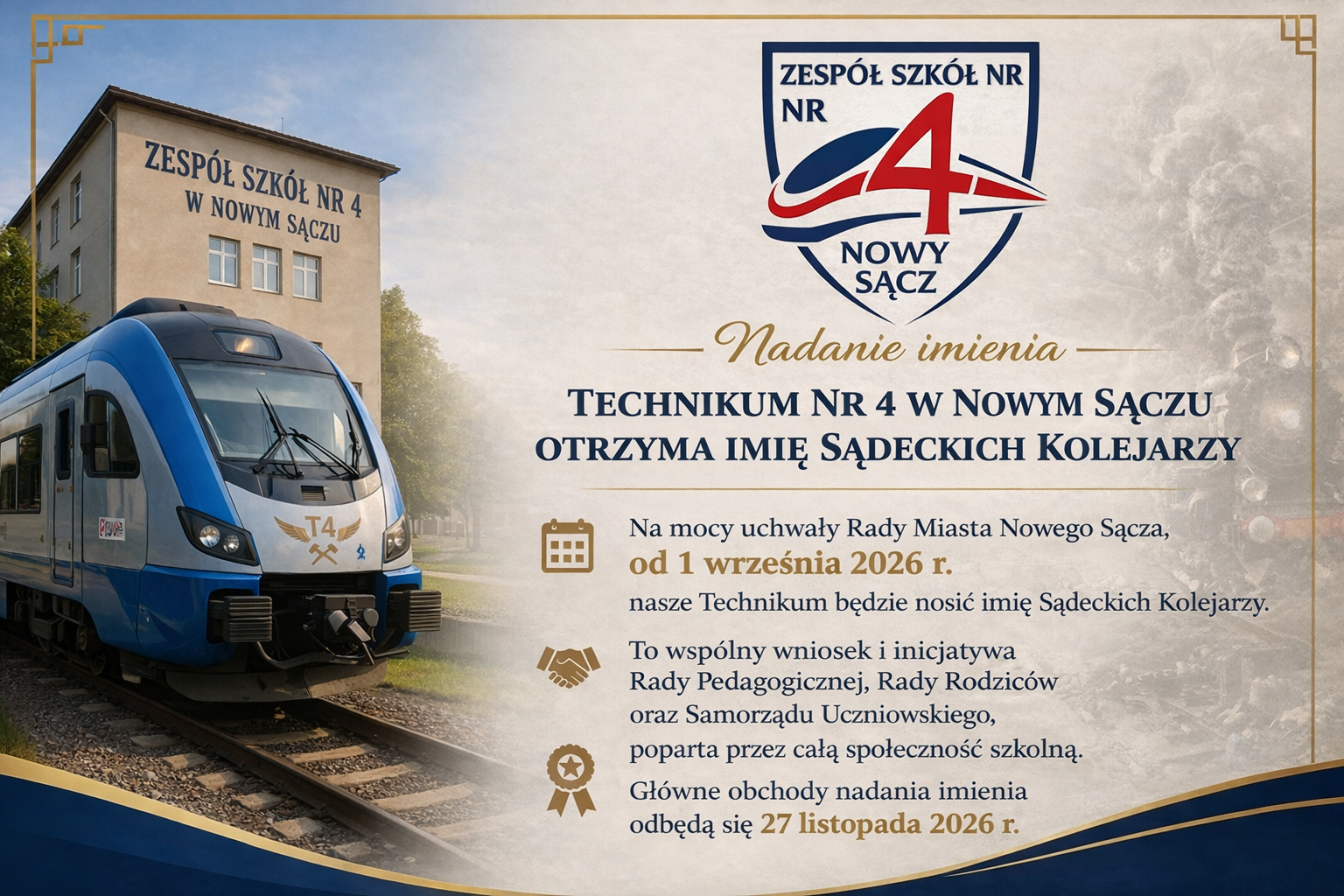 Nadanie imienia Technikum nr 4 w Nowym Sączu