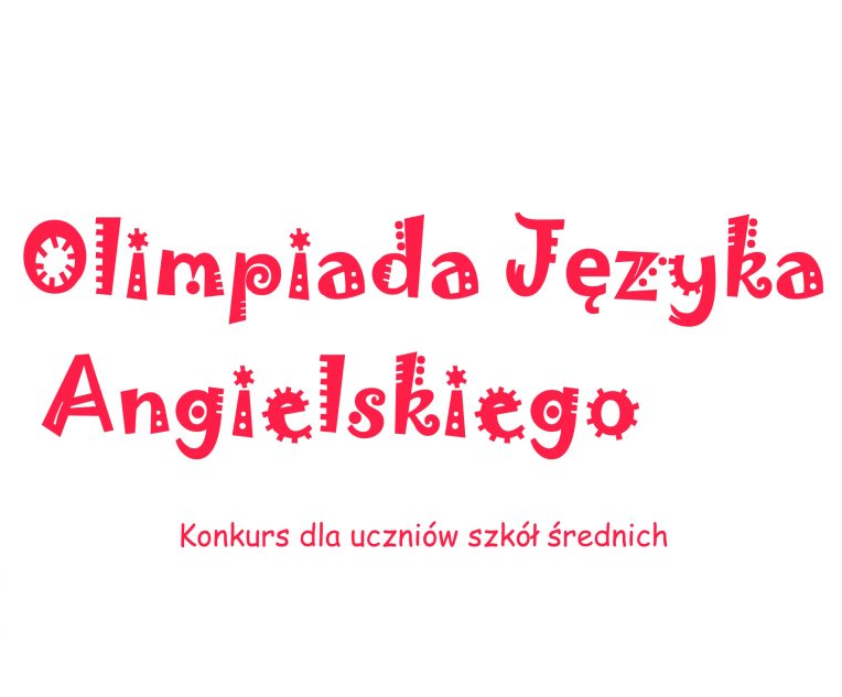 Olimpiada z języka angielskiego - etap I - szkolny 