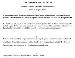 COVID-19 procedury bezpieczeństwa 1