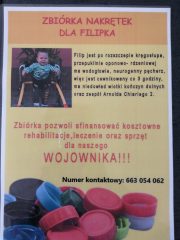 Odkręcamy❗Zbieramy❗Pomagamy❗ Zbiórka nakrętek dla Filipka. 1