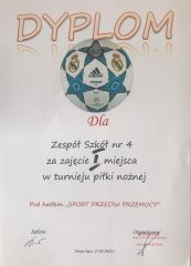 Sport przeciw przemocy, i jesteśmy bezkonkurencyjni! Gratulacje! 1