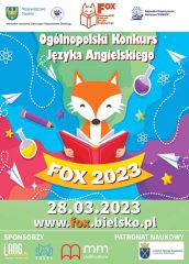 Zapraszamy do udziału w Ogólnopolskim Konkursie Języka Angielskiego "FOX" 1