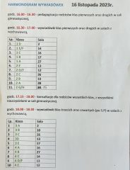 Wywiadówka 16.11.23 (czwartek) 1